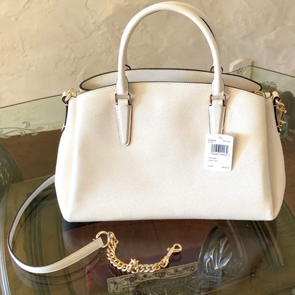 NWT COACH DISNEY SNOW WHIT STUDDED LG SAGE HANDABG - Picture 3 of 7